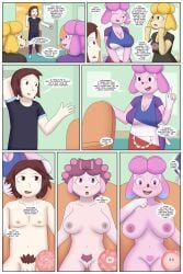 afternoon animal_crossing apron black_t-shirt blue_highlights breast_expansion breasts breasts_out brown_eyes brown_hair chair decourem dressed dressed_undressed eye_color_change gender_transformation genderbent genderswap_(mtf) hair_rollers hair_salon hairy hairy_penis hairy_pussy harriet_(animal_crossing) heart_shaped_pubes human human_to_anthro isabelle_(animal_crossing) kirby makeover male_to_female ovum penis_shrinkage penis_shrinking pink_hair purple_eyes rule_63 sperm sperm_cell transformation transformation_sequence transformation_through_magic twinning willing_transformation