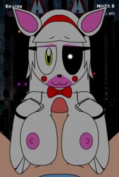 2019 animatronic bow_tie breasts canid canine darkshadow female five_nights_at_freddy's five_nights_at_freddy's_2 fox hi_res machine mammal mangle_(fnaf) nipples paizuri robot sex titjob video_games