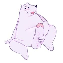 1:1 1boy absurd_res bear big_penis faggotrat hi_res humanoid_penis kevin_(sff) male male_only mammal penis polar_bear solo super_fuck_friends tongue transparent_background ursid ursine