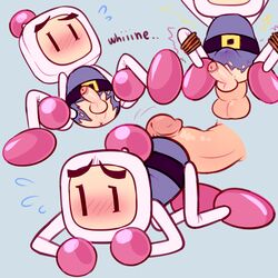 1:1 absurd_res bomberman duo faggotrat hi_res humanoid_penis male male/male penis