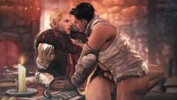 2boys 3d anal anal_penetration anal_sex animated armor ass balls bara bareback beard black_hair blonde_hair bottomless cullen_rutherford dark-skinned_male dark_hair dark_skin dorian_pavus dragon_age dragon_age_inquisition erect_penis erect_while_penetrated erection facial_hair fingerless_gloves fur gay gay_anal gay_male gay_sex grabbing hand_behind_another's_head holding_hand human legs_held_open light-skinned_male like_a_champ lit_candle looking_at_another looking_at_partner mage male male/male male_only moustache mustache no_sound on_table open_mouth pants_removed passion sex sfmanski sleeveless_shirt spread_legs standing straight_male tagme testicles thrusting_into_ass unprotected_sex video video_games window yaoi