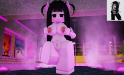 1girls big_breasts breast_grab breast_squeeze breast_squish breasts_out chibi club cute hands_on_breasts japanese leg_up ninjashyper2 pussy_exposed roblox roblox_avatar roblox_game robloxian shy squeezing_breast strip_club stripper stripper_pole twintails