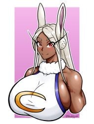 breasts dark-skinned_female doddypoll female mirko miruko my_hero_academia rumi_usagiyama tagme tits_bigger_than_head
