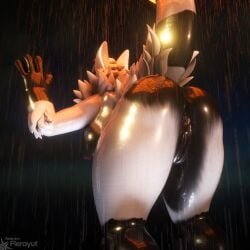 1:1 3d_(artwork) anthro anus arm_tuft ass big_breasts breasts claws cloud cloudy_sky digital_media_(artwork) dripping dripping_pussy dripping_wet droplets elbow_tuft female fleroyut fluffy foam fur gaping gaping_pussy genitals glass glistening glistening_body hi_res licking mamagen multicolored_body multicolored_fur nude nude_anthro nude_female presenting presenting_anus presenting_hindquarters presenting_pussy pussy raised_tail rear_pussy rear_view sky solo spread_anus spreading tail thick_thighs thigh_gap tongue tuft water wet wet_body wet_fur wide_hipped_female wide_hips