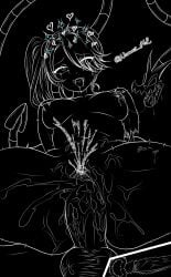 ahe_gao cum cum_in_pussy cum_inside female heart-shaped_pupils human leviathan_(skullgirls) male nomus_hl nude nude_female nude_male sketch skullgirls squigly tears vaginal_penetration video_games zombie