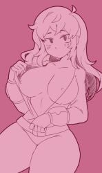 1girls big_breasts big_thighs blush blushing brawl_stars breasts breasts_out eyes female female_focus female_only long_hair long_hair_female looking_at_viewer max_(brawl_stars) multiplylayer nipples no_bra sketch solo solo_female solo_focus thighs topless topless_female undressing