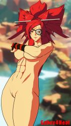 athletic athletic_female baiken busty female female_focus female_only gabey4heal guilty_gear hourglass_figure nude nude_female nudity pinup pinup_pose wide_hips