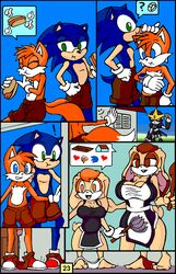 2boys 2girls animated clothed clothing comic cream_the_rabbit emerl gemerl hot_dog maid maid_uniform miles_prower panties penis sega shorts sonic_(series) sonic_the_hedgehog sonic_the_hedgehog_(series) tails terrenslks vanilla_the_rabbit