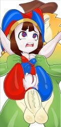 amazing_digital_circus anal anal_sex anthro_on_female breasts candy clown_pussy forced glitch_productions gummigoo_(the_amazing_digital_circus) huge_cock jester jester_girl jester_hat jester_outfit legs_held_up legs_over_head legs_up nsfwjiggle pomni_(the_amazing_digital_circus) pussy stomach_bulge straight_sex torn_clothes torn_clothing