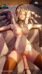 1girls 3d animated areolae blender breasts dildo dreamrider female female_only masturbation mercy nipples no_sound overwatch penetration pussy sex_machine solo spread_legs thighhighs vaginal_penetration video