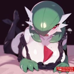 big_breasts breasts drunk_oak drunkoak female gardevoir hi_res humanoid nintendo not_furry pokemon pokemon_(species) red_eyes solo white_body