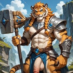 1boy 1male 1man 2024 abs absurd_res accessories accessory accidental_exposure ai ai_generated animal_ears animal_humanoid anonymous_artist anthro anthro_only armor armored_male athletic athletic_male balls bara bare_pectorals belt big_breasts big_penis blond_male blonde blonde_hair blue_eyes blue_eyes_male bottomwear bracelets braid braided_hair braided_twintails braids bright_colors bright_light buckle cat_boy cat_humanoid catboy chest circumcised cleavage clothed clothes clothing cloud clouds colored_skin colorful commando confident confident_male day detailed detailed_background dick digital_drawing_(artwork) digital_media_(artwork) erection exhibitionism exposed_balls exposed_nipples exposed_penis eye_contact facing_viewer fantasy feet_out_of_frame feline feline_ears feline_humanoid feline_tail fit fit_male flaccid flaccid_penis forearm_armor forehead front_view functionally_nude functionally_nude_male fur furry furry_male furry_only gay girthy girthy_penis grass grass_field grassland halberd hammer hi_res holding_object holding_weapon humanoid humanoid_genitalia humanoid_penis hunk jewelry kemono large_penis leather leather_belt loincloth long_hair long_hair_male looking_at_viewer male male_focus male_only manly mature mature_male mountain mountainous_horizon mountains muscular muscular_male nature navel neck_armor nipples no_underwear oc open_bottomwear open_clothes original original_artwork original_character outdoors outside partially_clothed pectorals peeking_out penis penis_out pinup plant plate plate_armor pony_diffusion_(model) pony_diffusion_xl portrait pose posing presenting public rock rocks shoulder_pads shoulder_plates skimpy skimpy_clothes smile soft_penis solo solo_male standing stomach straps straps_across_chest sunny tail tall tall_male testicles thigh_armor tiger tiger_boy tiger_stripes tiger_tail toned toned_male topwear tree tunic unknown_artist upper_body veiny_penis viking wallpaper wardrobe_malfunction warrior waterfall weapon yaoi yiff