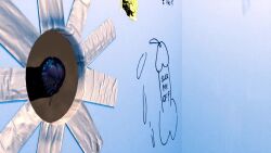 1boy 3d 3d_(artwork) 3d_animation animated animation furry furry_male furry_only glory_hole graffiti graffiti_on_wall horse_penis horsecock huge_cock indoors male minotaur musk musk_clouds musky_cock precum solo sound sound_effects steam tagme video