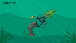 female fish goth goth_girl siren straight water