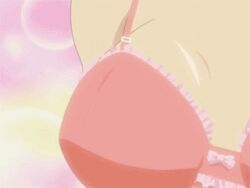 1girls animated animated animated animated_image bouncing_breasts bra bra_off breasts female female_focus female_only koi_koi_7 light-skinned_female light_skin nipples official_animation official_art pink_bra satou_subaru shiny_breasts shiny_skin solo solo_female solo_focus sparkles unseen_female_face