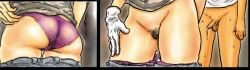 cheating_wife cum_dripping_out_of_pussy cum_in_panties cum_leaking_out_of_pussy cum_string dressing_self getting_dressed implied_creampie implied_cum_inside implied_sex kuroneko_smith obaa-san_no_karada_ga_kimochi_yosugiru_kara putting_on_panties