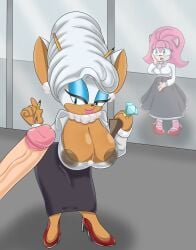 alternate_version_available amy_rose anthro beehive_hairdo big_penis braless clothed commission earrings emerald_(gem) heels huge_cock long_penis looking_at_penis looking_through_window nipples pearl_(gem) pearl_necklace pencil penis ring rouge_the_bat rougethedaisy sega skirt sonic_(series) sonic_the_hedgehog_(series) surprised veiny_penis