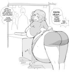 2020 ass cinna_(dinobee) huge_belly lewdlemage overeating sketch stuffed stuffed_belly tagme thick_ass