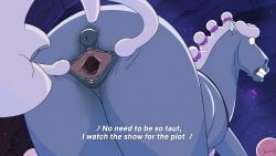 absurd_res alarmed animal_genitalia animal_pussy animal_vulva anus ass big_butt blue_body blue_fur butt_focus butt_grab cave centaurworld clenched_teeth clitoris darkened_genitalia digital_media_(artwork) duo english_text equid equine equine_genitalia equine_pussy equine_vulva female feral forced_spreading fur gaping gaping_vagina genitals hair hand_on_butt harness hi_res horse horse_(centaurworld) huge_butt inner_labia internal internal_vaginal male male/female mammal mane mane_hair netflix nude open_mouth puffy_anus pussy rear_focus rear_view singing smile solo spreading stunned subtitled surprised_expression tail tail_(centaurworld) teeth text tied_hair upside-down vulva white_body white_fur wide_eyed wide_hips zica