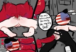 2boys adorable after_sex ass barefoot bed bedroom big_ass big_butt big_dick big_penis blush boy business_attire countryhumans cum cum_in_ass cum_inside cute cute_face feet gay gay_sex happy hug legs love make_love male male/male male_only mui121203 oiled penis pounding red_body red_skin rough_sex satisfied sex sex_gay soviet_union_(countryhumans) sunglasses_on_head sweat torn_pants united_states_of_america_(countryhumans) white_body white_skin yaoi