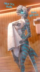 3d female maxkore nika_sharkeh sauna shark solo