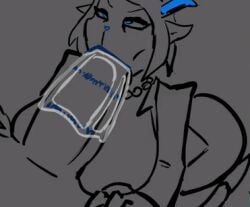 animated anthro_female big_breasts blanklazarus blowjob carol_holiday deltarune deltarune_chapter_4 female lipstick_on_penis milf video_games