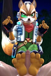 ai_generated feet foot_fetish foot_play footjob fox_mccloud gay male nintendo pawjob paws pov star_fox uncensored