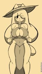 big_ass big_breasts big_breasts big_butt big_thighs big_titties clothing curvaceous curvaceous_female curvaceous_figure curvy curvy_figure curvy_hips female female_focus female_only leinadproas long_hair looking_at_viewer monochrome original original_character