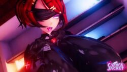 1girls 3d accessories accessory animated arms athletic athletic_female black_hair blindfold bouncing_breasts breasts cat_ears cat_girl catgirl catinajacket_vr clipping close-up curvy curvy_body curvy_female curvy_figure dark_makeup female female_focus female_only fingers fit fit_female front_view hair_accessory heavy_breathing huge_boobs huge_breasts humanoid indoor indoors latex latex_bodysuit latex_suit light light-skinned_female light_skin looking_at_viewer massive_breasts mature_female mp4 red_hair shaking_breasts shiny shiny_body shiny_clothes short_hair shorter_than_30_seconds shoulder_length_hair showing_off solo solo_female solo_focus sound tagme tongue tongue_out two_tone_hair up_close video virtual_reality virtual_youtuber voluptuous voluptuous_female vrchat vrchat_avatar vrchat_media vrchat_model watermark white_girl white_sclera
