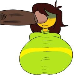 1girls animated artist_request cock deltarune female huge_breasts kris_(deltarune) penis tagme