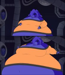 big_breasts blueberry_inflation breasts cleavage female furry huge_breasts inflation lj_caffie tagme thick_thighs wide_hips