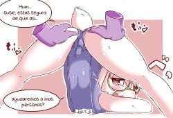 akatosh_el_shota_furro ambiguous_gender anthro ass_up balls balls_outline blush bovid bulge caprine clothing cub deltarune detailed_bulge duo eyewear fur genital_outline glasses goat grab_the_butt heart_eyes heart_symbol hi_res jack-o'_pose male male/ambiguous male_cub male_focus mammal one-piece_swimsuit penis penis_outline pose pupils ralsei school_swimsuit small_penis solo_focus spanish_text susie_(deltarune) swimwear text translated undertale_(series) unusual_pupils