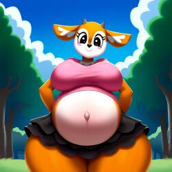 aggretsuko ai_generated anthro deer female furry pregnant pregnant_female tsunoda_(aggretsuko)