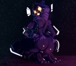 ass ass_focus back_view big_ass big_breasts big_butt big_thighs big_titties breasts butt_focus curvaceous curvaceous_female curvaceous_figure curvy curvy_figure curvy_hips epic_games female fortnite furry furry_female furry_only purple_body purple_fur raven_team_leader raven_team_leader_(fortnite) tylermissft