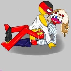 2boys countryhumans cum cum_on_body cumming_together germany_(countryhumans) handjob male_only masturbation mutual_masturbation rusger russia_(countryhumans) stickman tagme