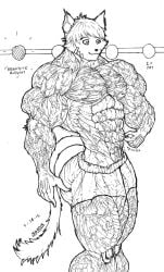 abs biceps domestic_cat feline male muscles muscular muscular_arms muscular_male pecs sinewypendels