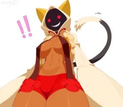 1girls blazblue catgirl fecharis female kaka_(blazblue) mask masked masked_female taokaka werfmight
