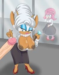 alternate_version_available amy_rose anthro beehive_hairdo big_penis braless clothed commission earrings emerald_(gem) heels huge_cock long_penis looking_at_penis looking_through_window nipples pearl_(gem) pearl_necklace pencil penis ring rouge_the_bat rougethedaisy sega skirt sonic_(series) sonic_the_hedgehog_(series) surprised veiny_penis