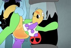 belly_bulge belly_expansion cum_inside cumflated_belly cumflation dandy's_world dandys_world from_behind from_behind_position looey_(dandy's_world) rape roblox roblox_game twisted_astro_(dandy's_world)