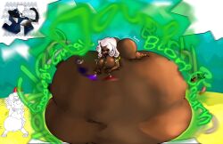 3girls ass ass beach beach_umbrella belly big_ass big_belly big_butt big_stomach bikini curly_hair curly_hair_female dark-skinned_female dark_blue_hair dark_green_eyes dark_skin dialog dialogue dialogue_box dialogue_bubble evil_grin female female_only gurgle gurgling gurgling_noise heart_sunglasses huge_belly huge_stomach king_of_greed knight_of_despair krafttriples library_of_ruina lobotomy_corporation long_hair magical_girls ocean ocean_background open_mouth project_moon queen_of_hatred sandals scream screaming shocked shocked_expression shocked_eyes shocked_face shocked_female short_hair stomach stomach_bulge stomach_noises surfboard twintails vore vore_belly white_hair white_hair_female white_skin white_skinned_female yellow_bikini