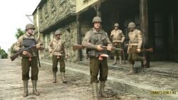 army erection exhibitionism gay gay_male gay_sex group group_sex hard_on medal_of_honor_airborne military orgy outdoors soldier soldiers tommys_eagle_hq uniform weapon ww2