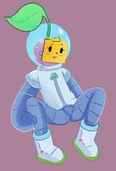 absurd_res animate_inanimate brawl_stars female gay genitals hi_res humanoid leaf machine plant robot scarf shimakocherry solo spikes sprout_(brawl_stars) supercell_(company) vulva white_scarf
