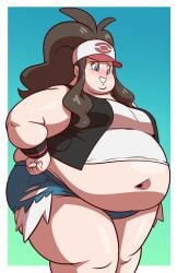 axel-rosered bbw belly_overhang big_belly big_female blush blushing chubby chubby_female embarrassed fat fat_ass fat_female fat_fetish fat_girl fat_woman fatty female female_only hilda_(pokemon) large_female obese obese_female overweight overweight_female pig plump pokemon pork_chop thick_thighs tubby weight_gain