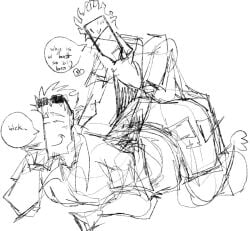 1boy artist_name chuck_(papa_louie) clothing flipline flipline_studios male male_only muscular muscular_male papa_louie pectorals sketch solo_male taylor_(papa_louie) underwear video_game video_games