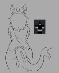 ass digital_drawing_(artwork) furry ghostbacon request roblox shark_girl shark_tail