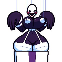 big_arms big_hands breasts classic_fnaf_2_marionette classic_fnaf_2_puppet female female_only five_nights_at_freddy's five_nights_at_freddy's_2 garter_belt gift_box hips marionette_(fnaf) nipples nsfwoaf original_fnaf_2_marionette original_fnaf_2_puppet pixel_art present puppet_(fnaf) robot robot_girl robot_humanoid string strung_up thick_thighs thighhighs transparent_background wide_hips