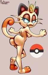 anthro game_freak meowth nintendo pokemon protagon solo solo_female tagme