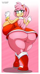 2019 amy_rose anthro big_ass big_breasts boots clothing cornchip21 daredemon7000 denizen1414 digital_media_(artwork) eyelashes female fur gloves green_eyes habbodude hedgehog hi_res hyper_breasts pink_fur pink_hair red_dress ring smile solo sonic_(series) thick_thighs voluptuous