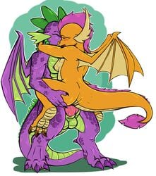 age_difference anal anal_sex breasts dragon dragoness duo exelzior-maximus female friendship_is_magic male my_little_pony penetration penis sex size_difference smolder_(mlp) smooth_skin spike_(mlp) straight young