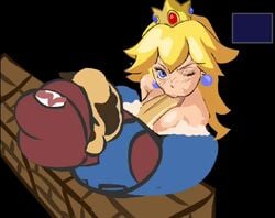 animated blowjob fellatio mario mario_(series) nintendo playshapes princess_peach